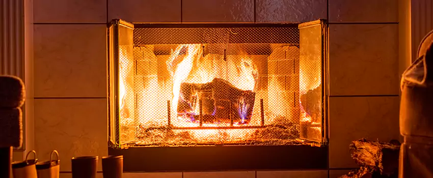 Mendota Hearth Landscape Fireplace Installation in Ashburn, Virginia