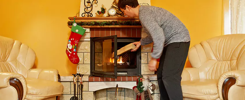 Rusted Metal Fireplace Restoration in Ashburn, Virginia